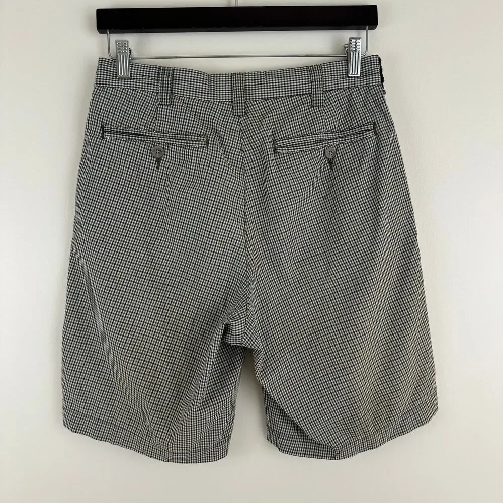 Vintage Banana Republic Shorts Men's 30 Plaid Flat Front Safari